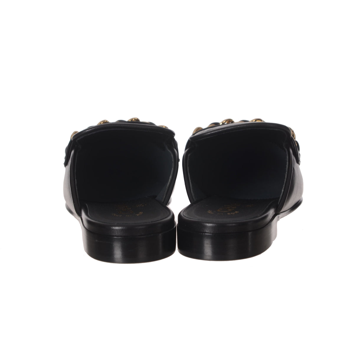 CHANEL Black Calfskin CC Logo Mule Size 36.5