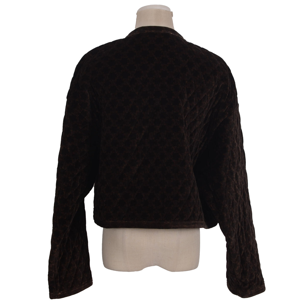 CELINE Brown Triomphe Quilted Jacket Size 36 Small