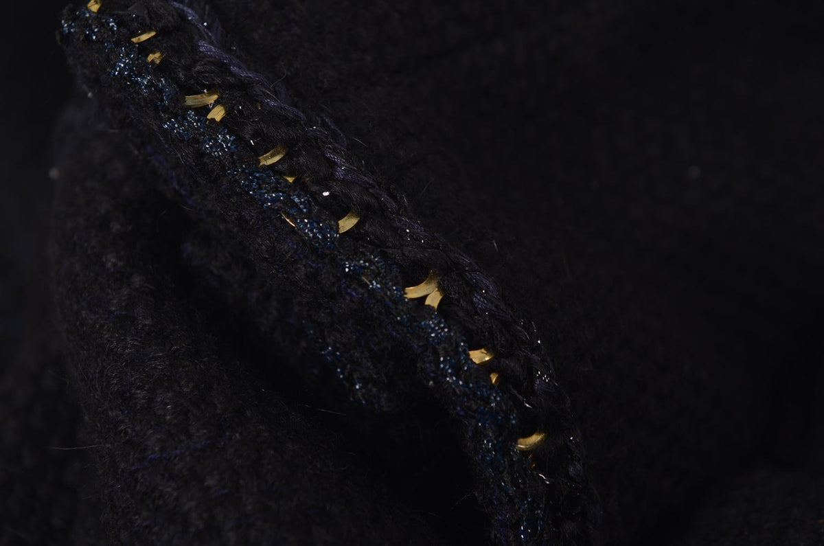 CHANEL Wool Tweed Long Coat Size 36 Small