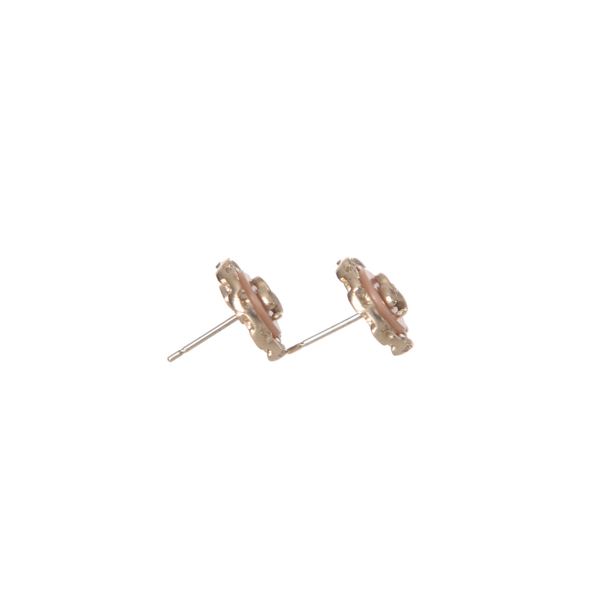 CHANEL Coral Pink Earrings