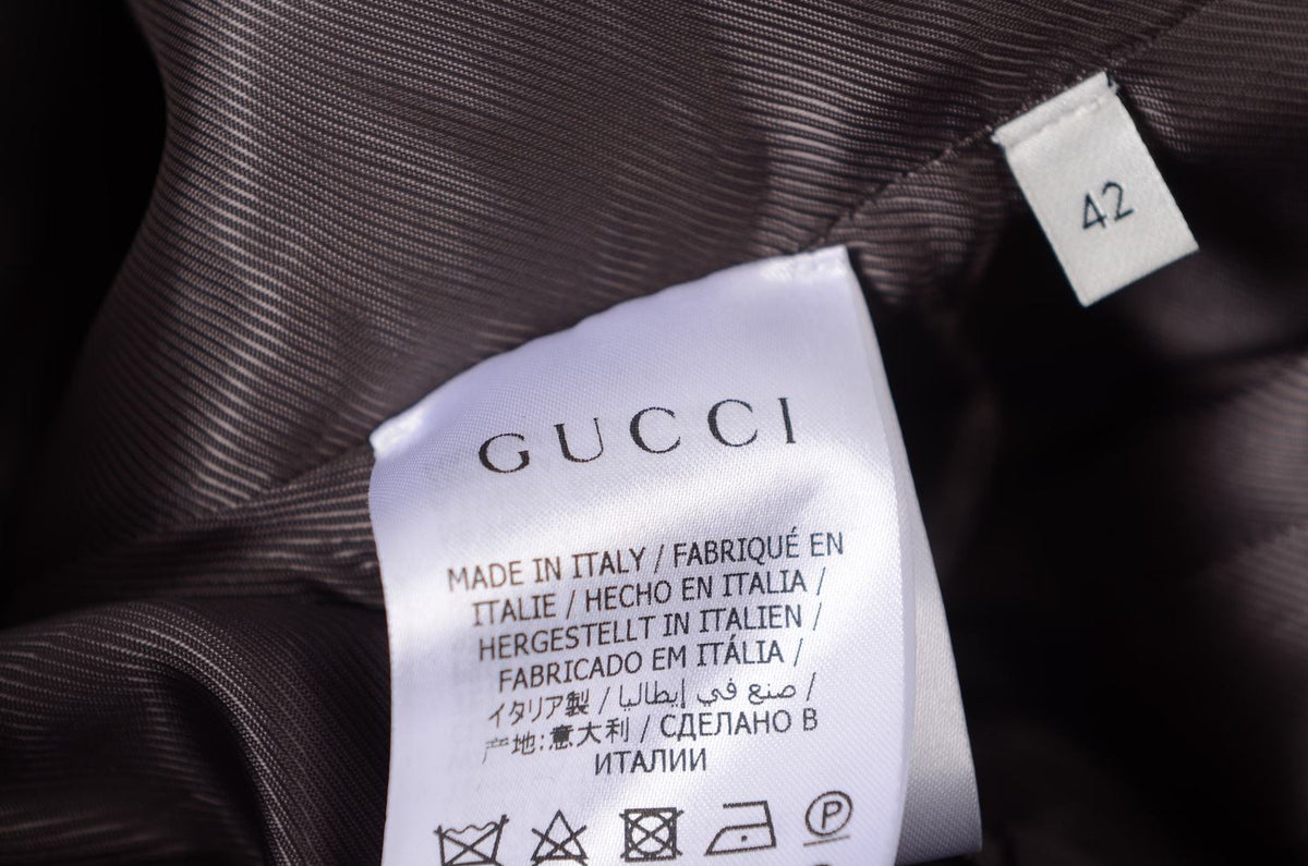 GUCCI Velvet Collar Wool Coat Size 42 Medium