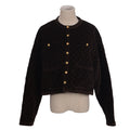 CELINE Brown Triomphe Quilted Jacket Size 36 Small