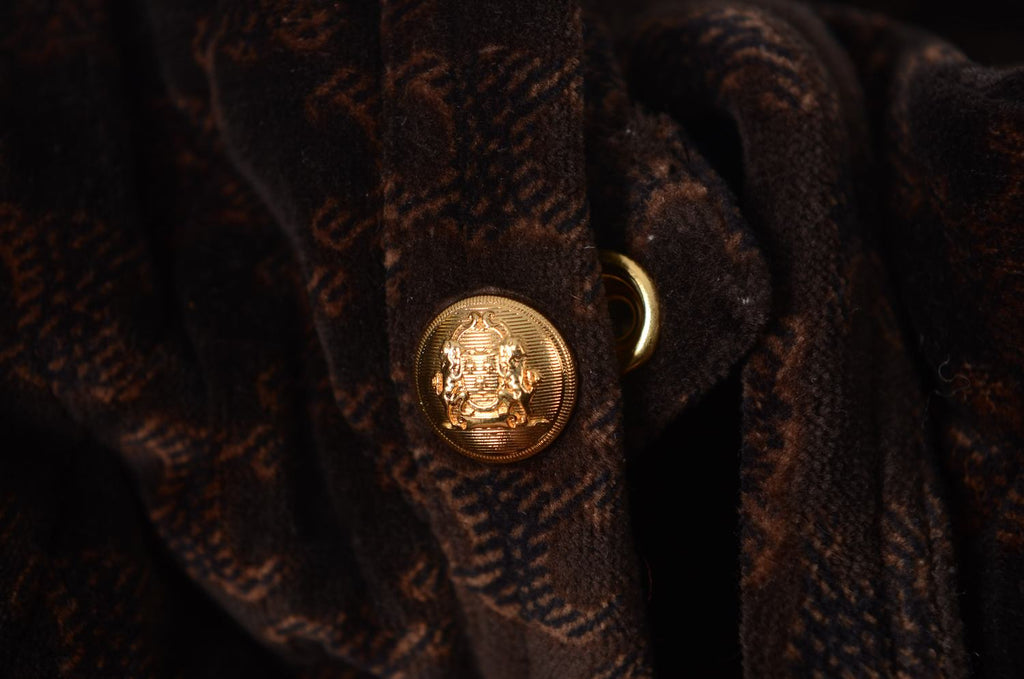CELINE Brown Triomphe Quilted Jacket Size 36 Small