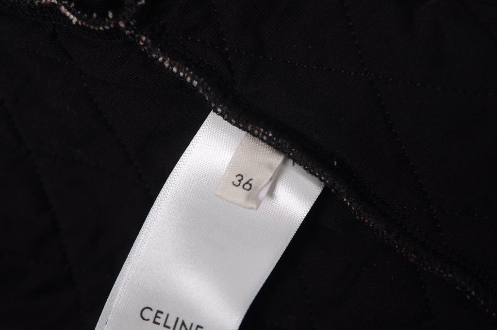 CELINE Brown Triomphe Quilted Jacket Size 36 Small