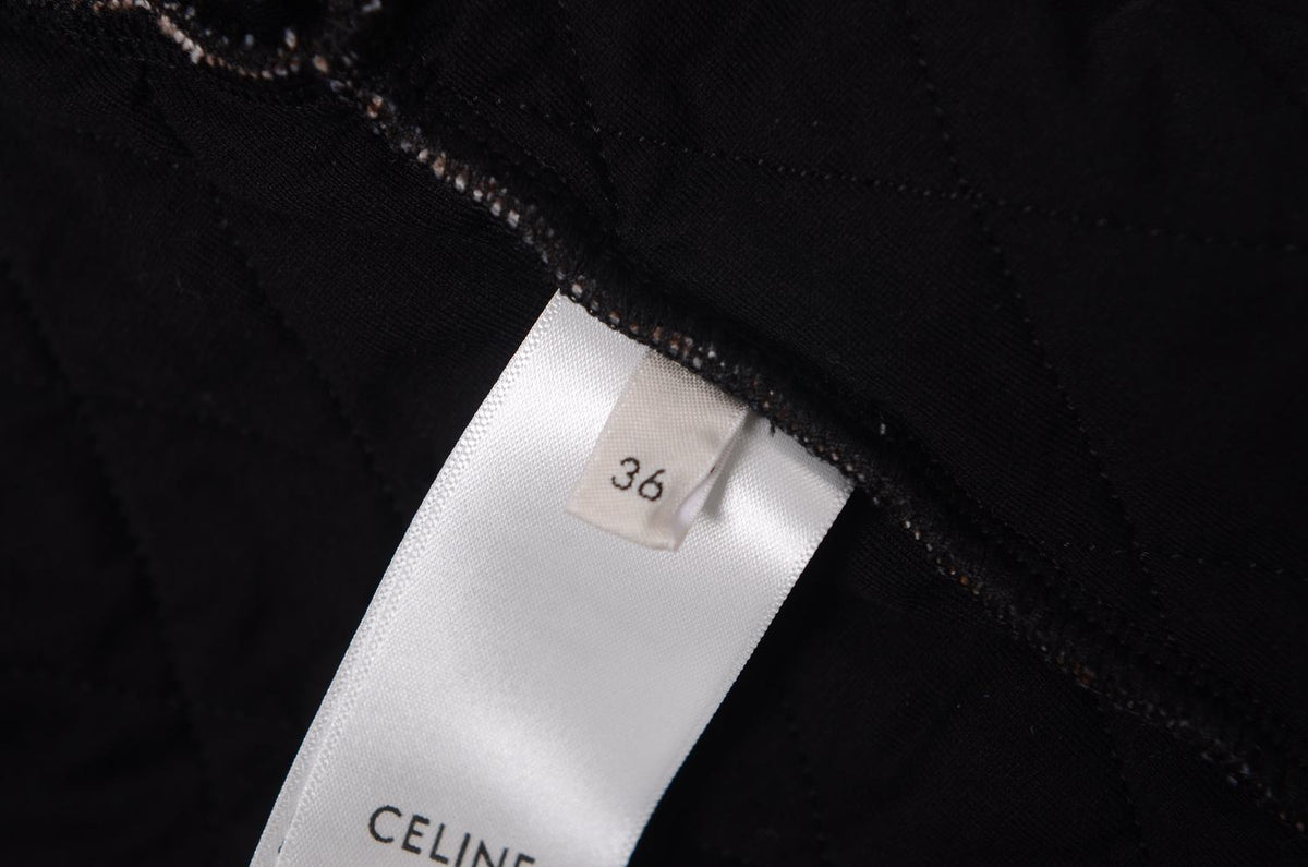 CELINE Brown Triomphe Quilted Jacket Size 36 Small