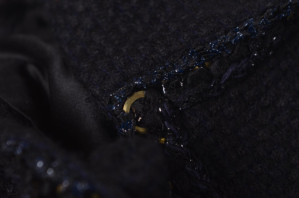 CHANEL Wool Tweed Long Coat Size 36 Small