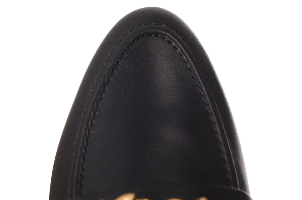 CHANEL Black Calfskin CC Logo Mule Size 36.5