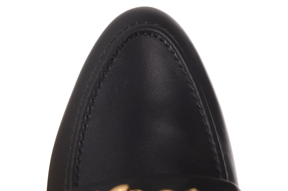 CHANEL Black Calfskin CC Logo Mule Size 36.5