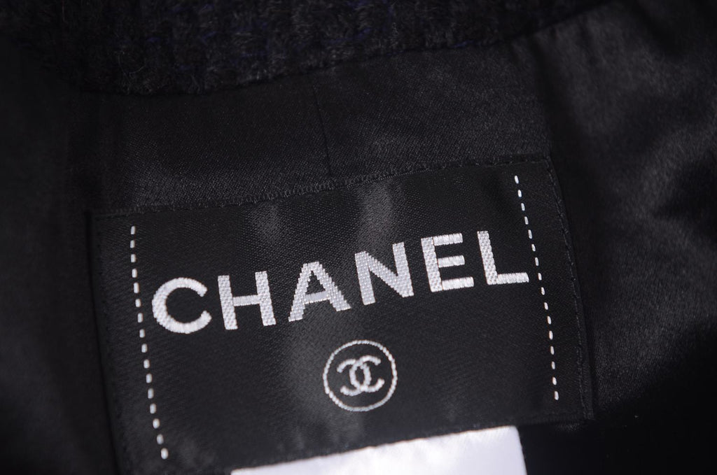 CHANEL Wool Tweed Long Coat Size 36 Small