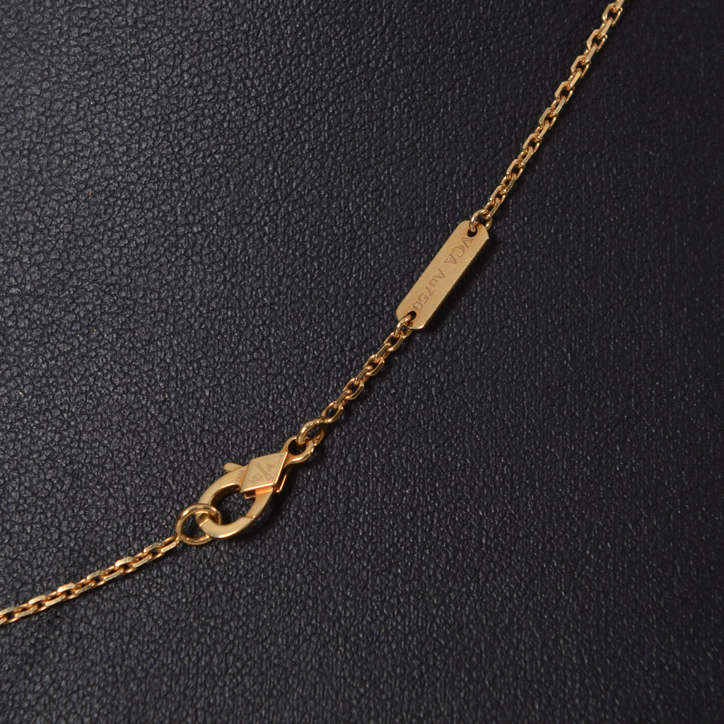 VAN CLEEF & ARPELS Sweet Alhambra Necklace MOP 18K Yellow Gold