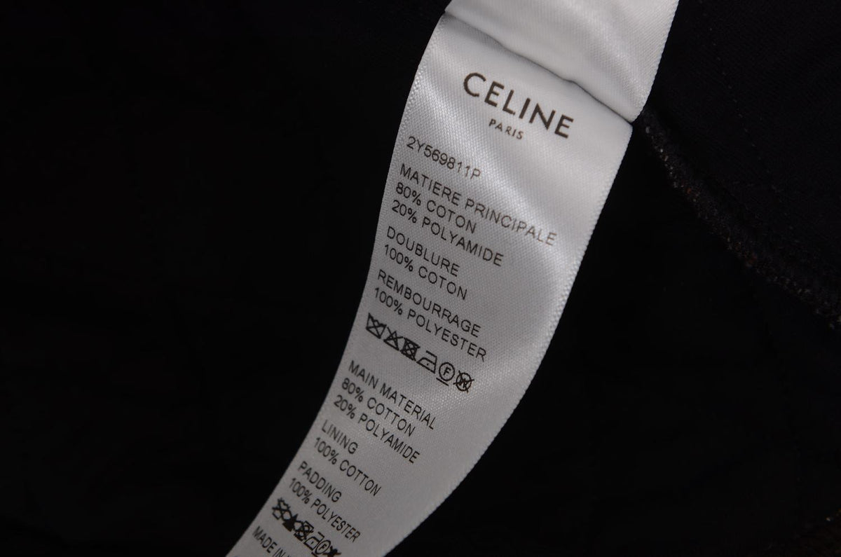 CELINE Brown Triomphe Quilted Jacket Size 36 Small