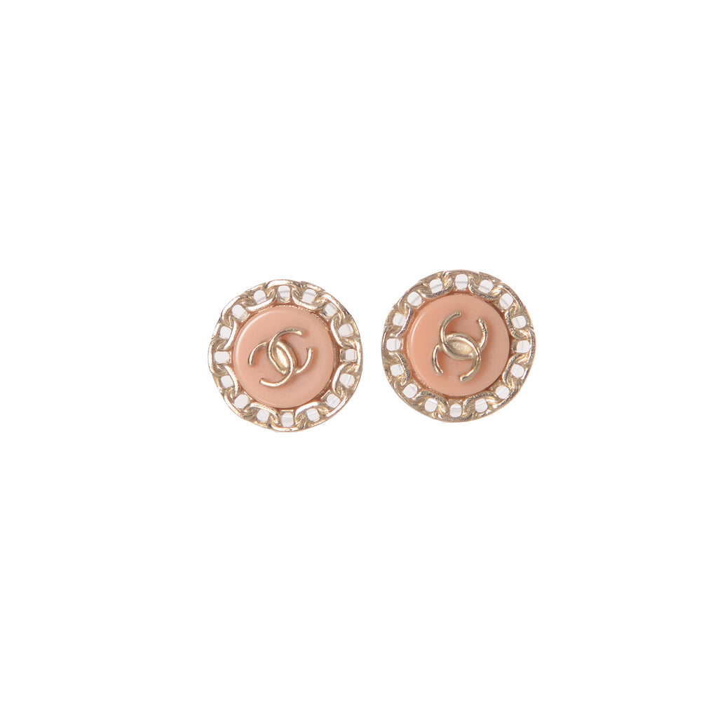 CHANEL Coral Pink Earrings