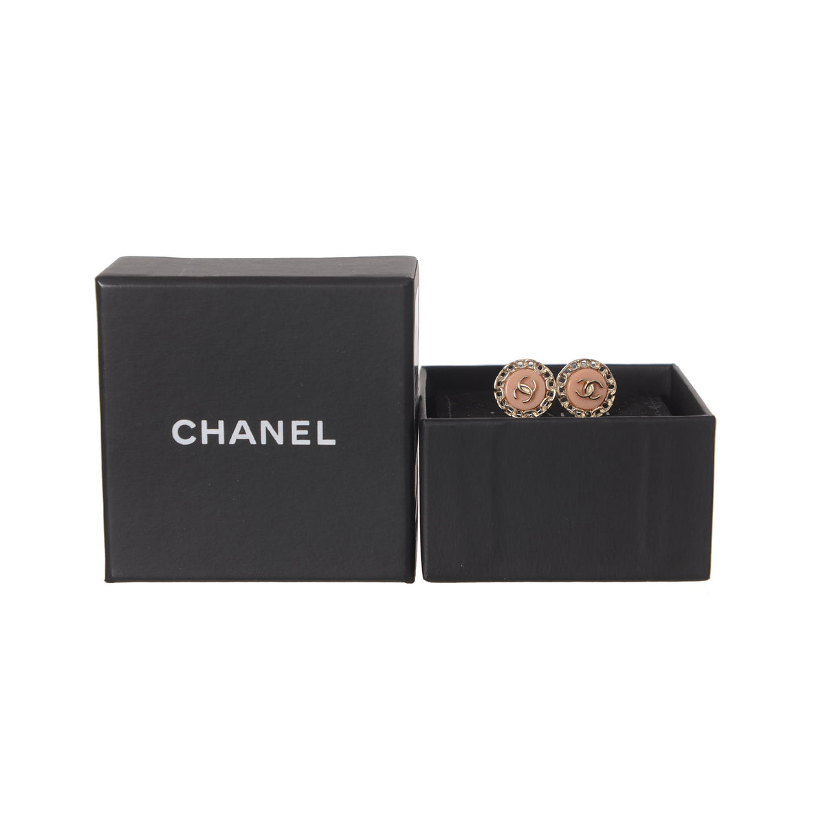 CHANEL Coral Pink Earrings