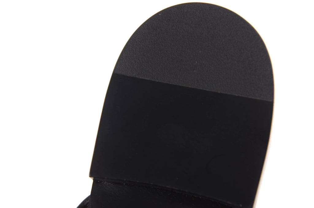 CHANEL Black Calfskin CC Logo Mule Size 36.5