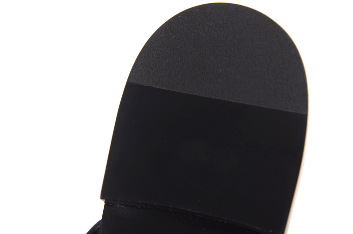 CHANEL Black Calfskin CC Logo Mule Size 36.5
